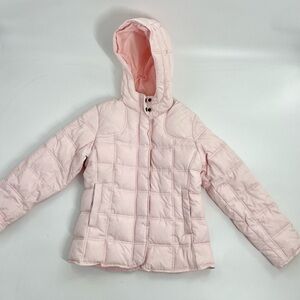 GAP Light Pink Hooded Heavyweight Puffer Jacket XL (14-16) Full zip